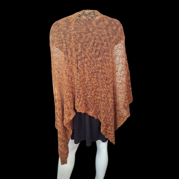 Cold Water Creek Open Front Sweater Cardigan Poncho Wrap Shawl Cape Cloak Sz O/S - Picture 11 of 15